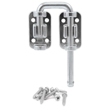 Harry Engerts Co Patio Door Drop-in Security Latch Bolt, Nickel Plated, 1-1/4 Shackle Width 10SDL-N